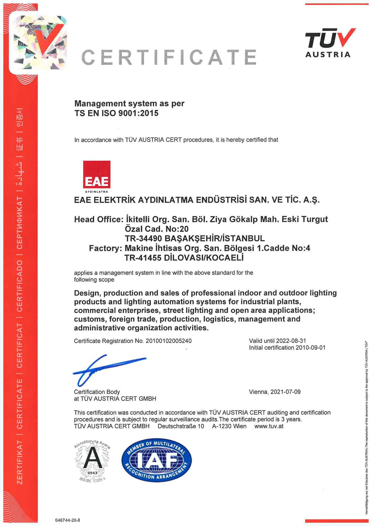 ISO 9001:2015 (Nuovo)